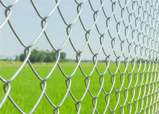 เหล็กชุบสังกะสีสำหรับงานหนัก 1.8m X 25m Chain Link Fencing Mesh